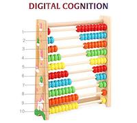 aqxreight Abaco in Legno Giocattolo Matematica Giocattolo in Legno Numeri Gioco Educativo Giocattoli Perfetti per Bambini Giocattoli di Pensiero Logico Aiuto alla Formazione per l'illuminazione