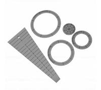 aqxreight Acrylic Quilting Templates, Measuring Set | visibilità chiara, design versatile, dimensioni ergonomiche, aiuto per il taglio del tessuto, include un set da 5 pezzi