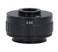 aqxreight Adattatore per Lenti CTV per Stereomicroscopio Trinoculare, Connettore per Fotocamera con Attacco C, Adattatore Ottico 0,5X per Fotocamere Industriali CCD, Miglioramento dell'imaging del