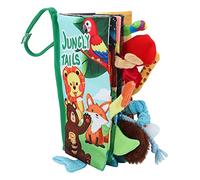 aqxreight Baby Tail Book Libro Interattivo in Tessuto Morbido 3D per Neonati - Libro Sensoriale con Tocco e Sensazione di Animali con Suoni Educativi per l'apprendimento Precoce (Foresta)