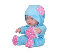 aqxreight Bambole per Neonati Realistiche da 8 Pollici in Vinile Bambole per Neonati Lavabili con Vestiti Q8G? 003 Regalo Mobile Come Braccia e Gambe per Dargli un Bambino (Punto blu Q8G-004)