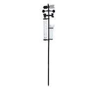 aqxreight Banderuola, Stazione Meteorologica 3 in 1 Misuratore di Direzione del Termometro da Giardino Esterno Pluviometro Indicatore del Banderuola Completa