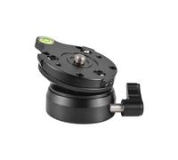aqxreight Base di Livellamento per Treppiede Treppiede per Fotocamera Fotografica Livellatore per Fotocamera in Lega di Alluminio Piastra di Regolazione del Gorgogliatore Inclinazione di 15° con (3