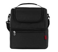 aqxreight Borsa per il Pranzo Isolata a Doppio Piano Borsa per il Pranzo a Prova di Perdite Termica a Tracolla per Uomo Donna Campeggio all'aperto Picnic Cibo da Spiaggia per Scomparto Freddo per