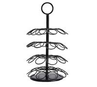 aqxreight Cialda caffè Girevole a 360°, Portacapsule caffè in Metallo per 40 Capsule, Design Stabile e Aspetto Elegante, Ideale per la Postazione di Casa o Ufficio