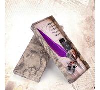 aqxreight Classica Penna Stilografica retrò Dip Pen Scatola per Penne da Scrittura per Natale Penna di Lusso Wri PiumaPenna d'ocaPenna SegnaleticaPenna StilograficaPenna Stilografica RetròLusso (#4)