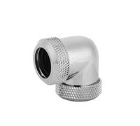 aqxreight Connettore per Tubo Rigido Doppio a Gomito da 90 Gradi per Raffreddamento a Liquido Raccordo in Ottone Placcato con Diametro Esterno di 16 Mm con Silicone per PETG, Elevata Dissipazione