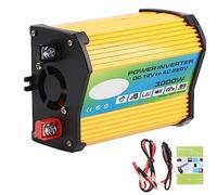 aqxreight Convertitore di USB Doppio Inverter per Auto 300W Adattatore Sinusoidale Modificato Presa CA per Auto Camion Campeggio Viaggi ABS Nero (da 12 V a 220 V)