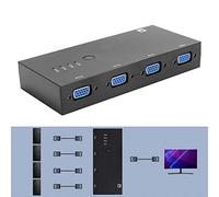 aqxreight Convertitore Video VGA 4 in 1 Adattatore Larghezza di Banda 500MHZ Apparecchiatura Domestica Scegli Come Segnale tra Rilevamento e Commutazione Con Prodotto a Scansione Automatica