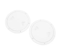 aqxreight Coperchio di Tratteggio di Accesso Rotondo 6 Pollici 6 Pollici di Ispezione Barca 6 Pollici Piatto 6 Pollici Piatto di Gomma ABS BUSCINA ABS COPERCHI (White)