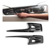 aqxreight Coppia Sinistra Destra in Fibra di Carbonio Faro Sopracciglio Decalcomanie Adesivi Palpebre Adatti per Lancer EVO X 2008-2014 Anti- Meteo Che The e (non Asciutto 2x2 Linee di Plastica