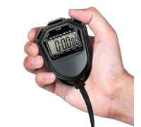 aqxreight Cronometro Impermeabile Digitale Palmare LCD Timer Cronografo Contatore Sportivo con Cinturino per Nuoto Corsa Calcio Allenamento Leggi i Dati sullo Schermo Antiurto Selezionabile Secondo