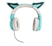 aqxreight Cuffie RGB Cat Ear 5.3 Cuffie da Gioco Pieghevoli con Riduzione del Rumore Wireless di Tipo C con Microfono per la Configurazione di Ascolto Giochi per Ottenere un Posizionamento 7 1