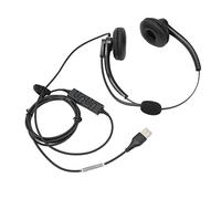 aqxreight Cuffie Telefoniche Professionali Cablate con Microfono con Cancellazione del Rumore Cuffie Binaurali USB da Ufficio per Call Center Servizio Clienti Microfono Ergonomico Rotante a 330°