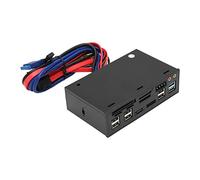 aqxreight Dashboard Multimediale 5,25 Pollici USB 3.0 Trasmissione da 5 Gbps Indicatore LED Supporto M2 TF MMC MS CF Media Alimentazione Pannello Frontale o Alimentazione 4PIN E? 25 Dashboard