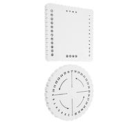 aqxreight Disco di Kumihimo Rotondo Set per i Braccialetti Intrecciati e il Macrame Crafting - 2 Pcs Piastre per Discorsi con Strumento di Perline del Cavo Perline (Cerchio e quadrato)