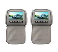 aqxreight DISPLAY LCD POGGIATESTA PER AUTO HD DA 7 POLLICI DA 2 PZ CON COPERCHIO CON CHIUSURA A ZIP TELECOMANDO DISPLAY POGGIATESTA PER AUTO GRIGIO UNIVERSALE ADATTO PER SUV BERLINE E CAMION