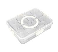 aqxreight Diviso Servizio T 8 Compartimenti Trasparente PP Ermetico PP con Piatto di Snack per Manico per Picnic di Viaggio e Altre occasioni. Plattersnack Boxsnack.