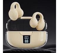 aqxreight Earclip Auricolare Wireless Display Digitale Universale per Sport Lavoro Verde con Clamp/Holder per Passare il Tempo Al L'Auricolare Dal Design Confortevole WEAR Can Earclip (colore