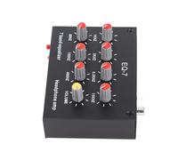 aqxreight Equalizzatore a 7 Bande con Controllo ±12 DB, Amplificatore a Doppio Canale per Auto/studio/casa, Alloggiamento in Lega di Alluminio, Uscita e 3,5 Mm, Chipset TL074 e NE5532