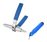 aqxreight Espansore per Tubi in Rame - Espansore Manuale per Tubi da 6~22 Mm con Attacco per Sbavatura, Kit di Installazione per Refrigerazione AC per Progetti di Riparazione HVAC e Idraulici