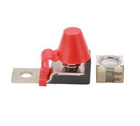 aqxreight Fusibile per Batteria Nominale Marino, Kit Blocco Fusibili Terminale 58V con Perno Singolo M8 per Batterie Multiple Accensione Camion per Barche Veicoli da Cantiere per (250A)