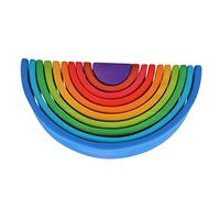 aqxreight Giocattolo da Costruzione Impilabile in Legno per Neonati e Bambini - Puzzle Ad Incastro a Semicerchio per la Prima Educazione e il Gioco