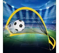 aqxreight Gol di Calcio Pieghevole da 68 Cm per Bambini con Cornice di Ferro e Rete di Stoffa - Giocattolo da Calcio Esterno Interno (68 cm)