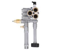 aqxreight Gruppo Testa Pompa Idropulitrice Kit Testa Pompa di Ricambio in Lega di Alluminio Ad Alte Prestazioni con Valvola Limitatrice di Pressione per AR43361 SRMW2.3G28 SRMW2.4G28