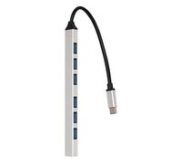 aqxreight Hub di Tipo C Trasmissione 7 in 1 in Lega di Alluminio da 5 Gbps Docking Station di Tipo C Ampiamente Compatibile per PC Laptop Collega i Dispositivi e Collega l'Hub Widely USB di in 1