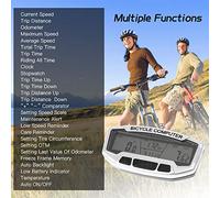 aqxreight Impermeabile Bici Bicicletta Digitale LCD Computer Contachilometri Tachimetro Velometro Retroilluminazione Automatica 27 Funzioni Si Accende/spegne Automaticamente Quando i Dati IPX4