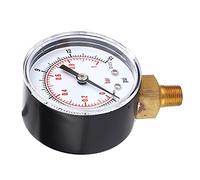 aqxreight Indicatore di Pressione 50 Mm Quadrante 1/8 BSPT BECK Collegamento per Gas Petrolifero (0-15PSI 0-1BAR)