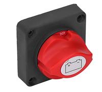 aqxreight Interruttore di Disconnessione della Batteria Design Completamente Chiuso Etichetta a Colori Trasparente Selettore Isolatore di Batteria Sicuro Borchie DC 12-48V Completamente Placcate