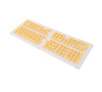 aqxreight Keycaps Budino PBT 129 Tasti Traslucidi Oem Altezza DoubleShot Iniezione Keycap Fai -da -te per Tastiere Meccaniche Giallo (YELLOW)