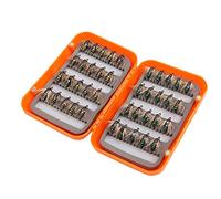 aqxreight Kit da 40 Pezzi per Trota Realistica, Esche da Pesca a Mosca con Ganci in Acciaio Ad Alto Tenore di Carbonio, Assortimento Oro e Verde per la Pesca d'acqua Dolce, Scatola di (Verde dorato