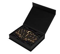 aqxreight Kit di Bulloni dello Stelo per Bici a Rischio M7000/M8000 ASSEGGIO INSEGGIO per Il Kit Freno a Disco Idraulico in Mountain Bike Oro (Kit di Trasmissione M7000/M8000 Speed-Golden)