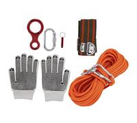 aqxreight Kit di Corda di Fuga Versatile 49,2 Piedi con Resistenza al Cuscinetto 11KN e per l'uso di Emergenza e Sopravvivenza