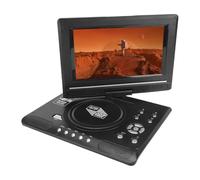 aqxreight Lettore DVD Portatile con Doppi Altoparlanti Antenne Schermo Girevole Lettore DVD per Auto Remoto Supporto Ingresso USB Uscita AV Formati di Dischi Multipli (aqxreightGbrdSW3i-11)
