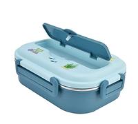 aqxreight Lunch Box in Acciaio Inossidabile con Coperchio Sigillato Box a Tenuta Stagna per Bambini e Adulti, Contenitore per Alimenti Isolato per Ufficio Scolastico o Picnic, Conservazione dei (BLUE)