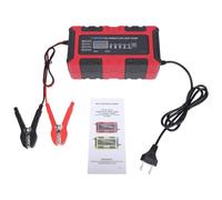 aqxreight Mantenitore Batteria, Desolfatore Batteria Automatico Intelligente 12V 10A 24V 5A con Display LCD per Auto Moto