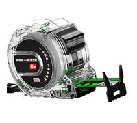 aqxreight Metro a Nastro Retrattile Spesso Elettrolitico in Acciaio Inossidabile Ad Alta Precisione Strumento per la Lavorazione del Legno con Custodia Trasparente 7,5 M / 24,6 Piedi Facile Ruggine