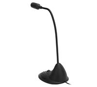 aqxreight Microfono a Condensatore da Tavolo con Collo di Cigno per PC Trasparente Microfono Plug and Play da 3,5 Mm per Giochi in Streaming Live