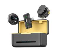 aqxreight Microfono con Clamp/Holder Magnetica per Smartphone Trasmissione da 50 M con Cancellazione del Rumore Batteria Incorporata con Custodia di Ricarica Sostituzione per Telefono per Ottenere