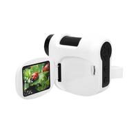 aqxreight Microscopio Portatile per Bambini, Ingrandimento da 100 a 1600X con Schermo a Colori Pieghevole, per Registrazione di Osservazioni e Fotografie (bianco)