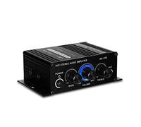 aqxreight Mini Amplificatore di Potenza Audio, Amplificatore Audio Stereo a 2 Canali per Auto e Casa, per Altoparlante con Ingresso AUX Portatile con qualità del Suono