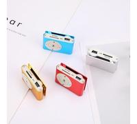 aqxreight Mini Lettore MP3 USB 2.0 da 3,5 Mm con Supporto per Clamp/Holder Scheda di Memoria Semplice Schermo Senza Display Il Tocco Rende e Facile da Usare Ti dà la Sensazione della Mano, la Comoda