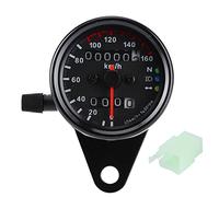 aqxreight Moto Contachilometri Tachimetro Universale per Biciclette 12 V a Doppia Lettura Km/h Nere con Indicatore di Luce a LED Misurazione Accurata ESILLAZIONE INSTALLAZIONE DELLA RUBURE (BLACK)