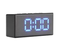 aqxreight Orologio Digitale Retroilluminazione a Risparmio Energetico Specchio a LED Display Digitale Sveglia Elettronica per Dormitorio Casa Camera da Letto Bianco e Risparmio di Tempo di (BLUE)