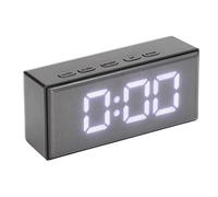 aqxreight Orologio Digitale Retroilluminazione a Risparmio Energetico Specchio a LED Display Digitale Sveglia Elettronica per Dormitorio Casa Camera da Letto Bianco e Risparmio di Tempo di (WHITE)