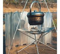 aqxreight Parabrezza per Fornello da Esterno Pieghevole Paravento per Fornello da Campeggio 8 Piastre Parabrezza per con Borsa per il Trasporto per Campeggio Picnic Zaino in Spalla Cucinare Al è